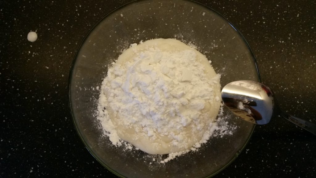 masa aksamitna odżywka i mąka ziemniaczana